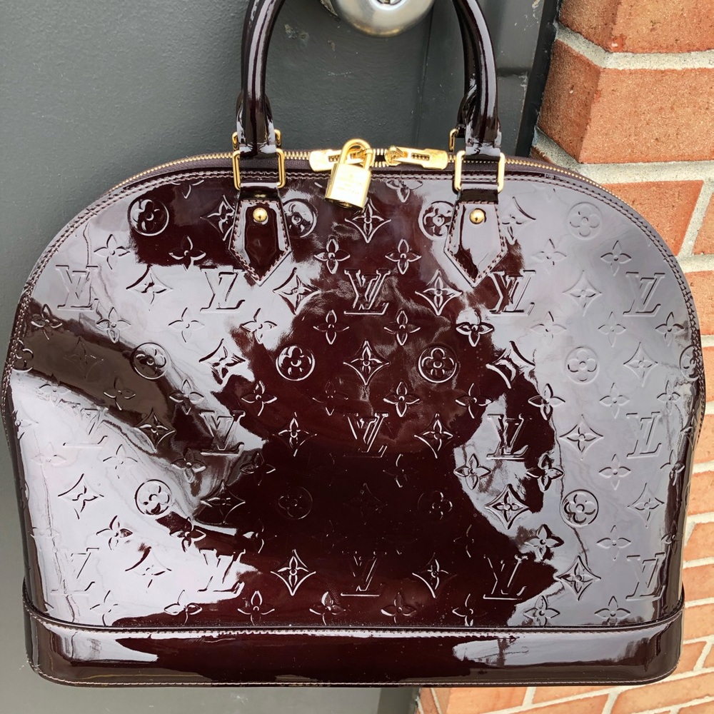 Louis Vuitton Alma GM Amaranth Vernis Bag
